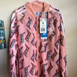 Adidas Girls Track Jacket and Leggings - Animal Flash print